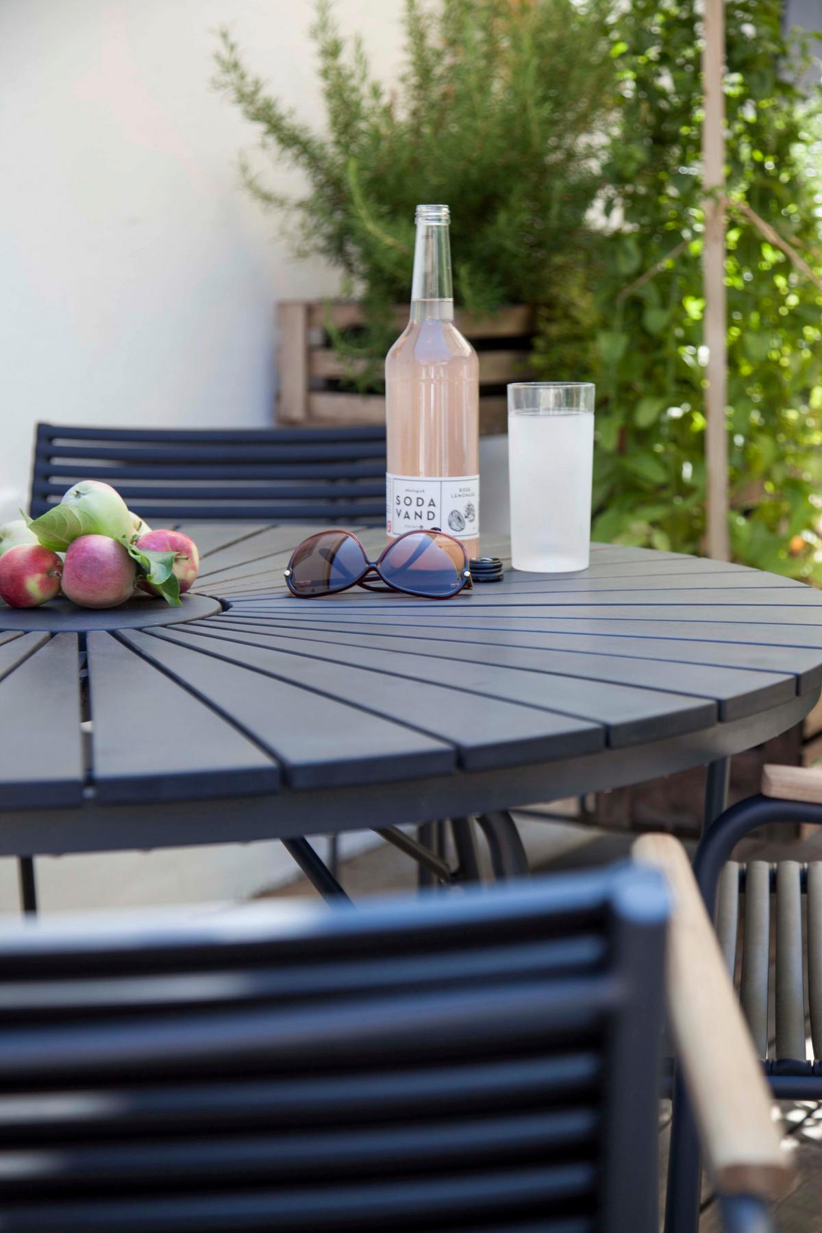 Stapelstuhl Mood Air Anthrazit/Teakholz - Anthrazit/Teakfarben, KONVENTIONELL, Holz/Kunststoff (60/78/56cm) - Gardenson