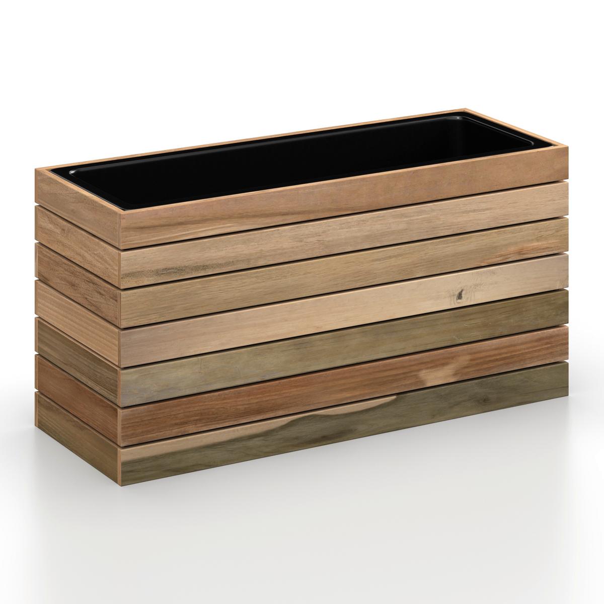 Hochbeet Marlo Echtholz massiv - Akaziefarben, MODERN, Holz/Kunststoff (69/34,5/26cm) - Bessagi Garden