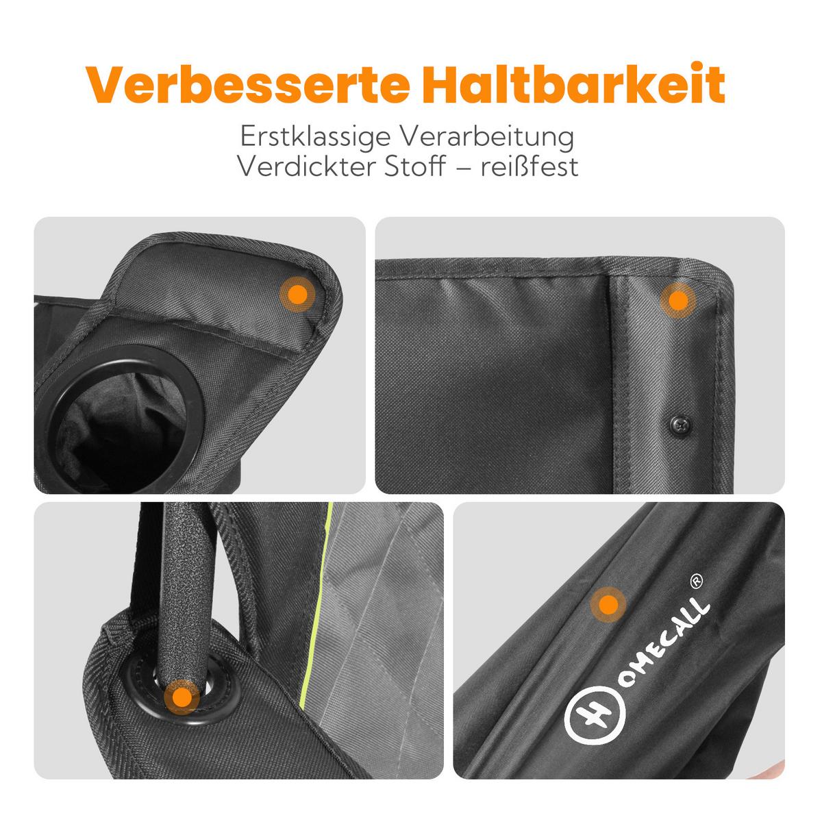 Campingsessel Anthrazit/Graphitfarben - Anthrazit/Graphitfarben, Basics, Textil/Metall (94/54/100cm) - Modante