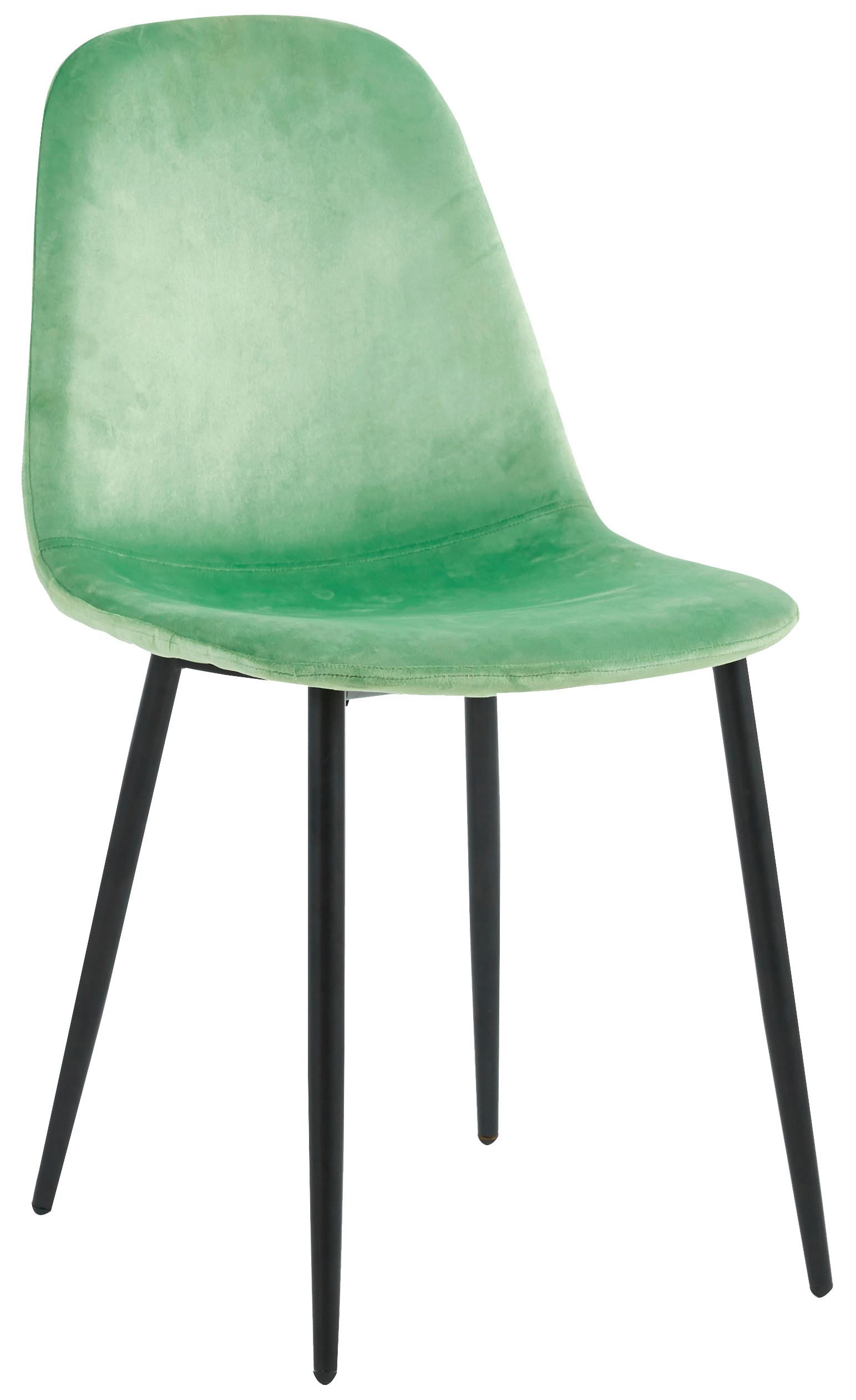 STUHL FIOLO - Schwarz/Mintgrün, Design, Holzwerkstoff/Textil (41/83/44cm) - MID.YOU