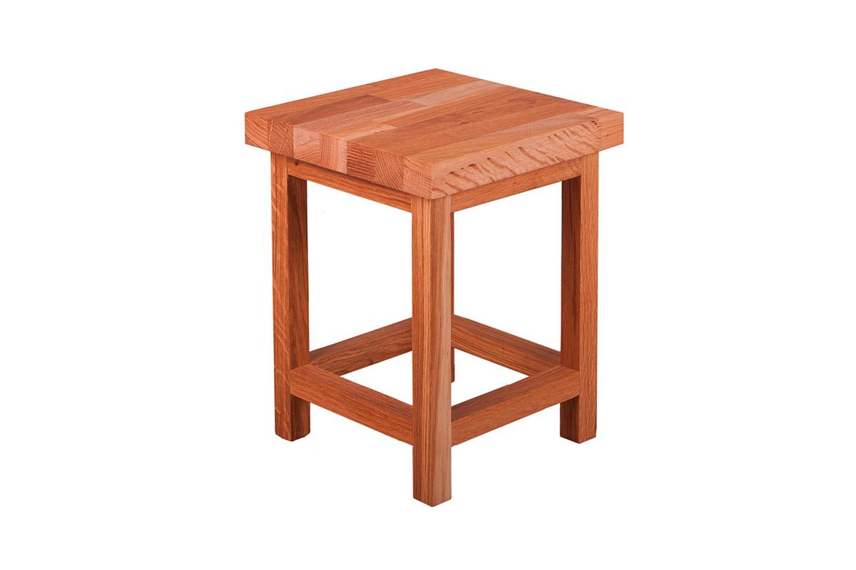 Universalhocker Echtholz Eichefarben H: 40 cm - Eichefarben, Basics, Holz (30/40/30cm) - Gardenson