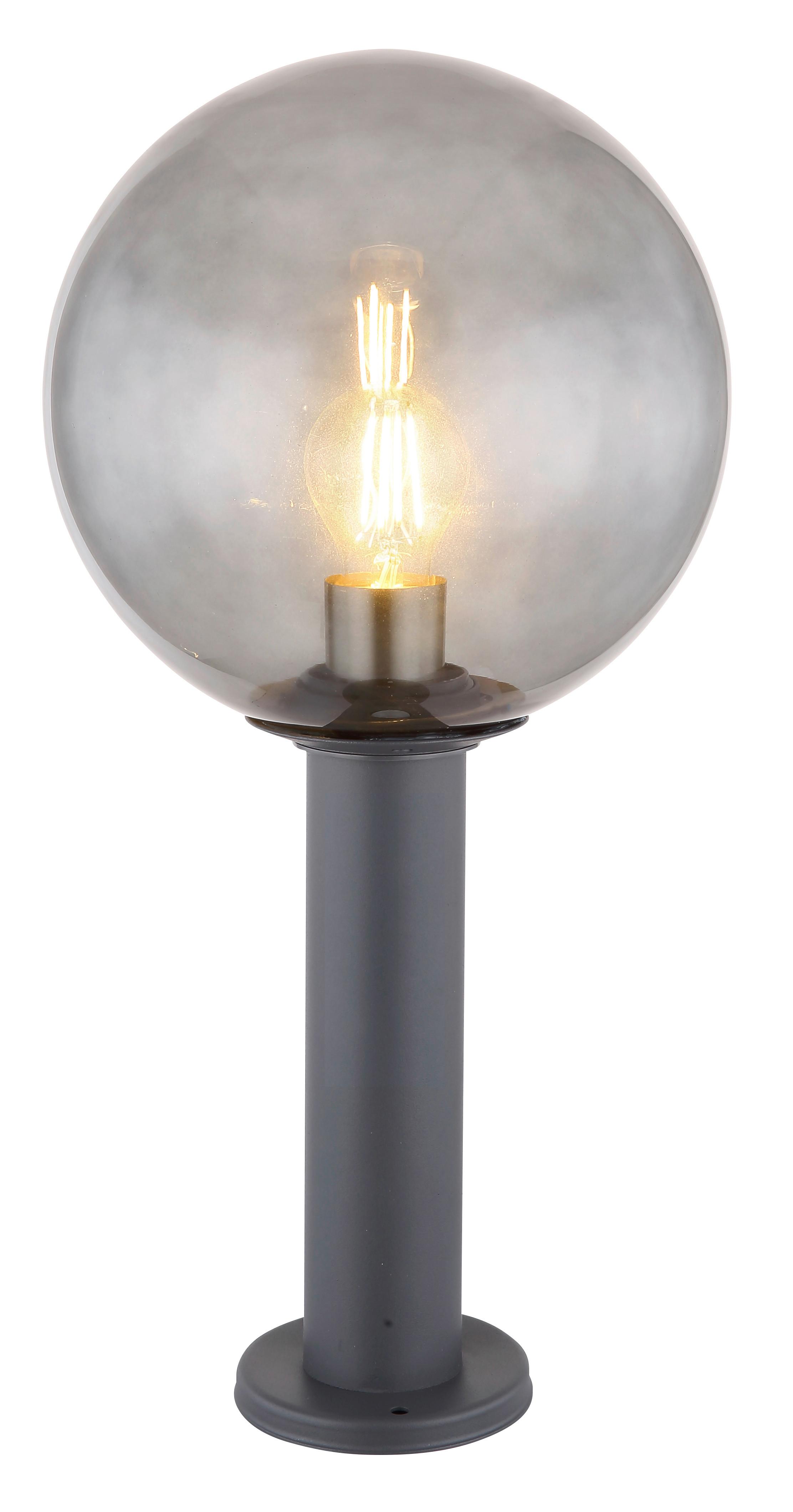 Außenleuchte Hedwig in Anthrazit max. 15 Watt - Anthrazit, Basics, Glas/Metall (25/50cm) - Globo