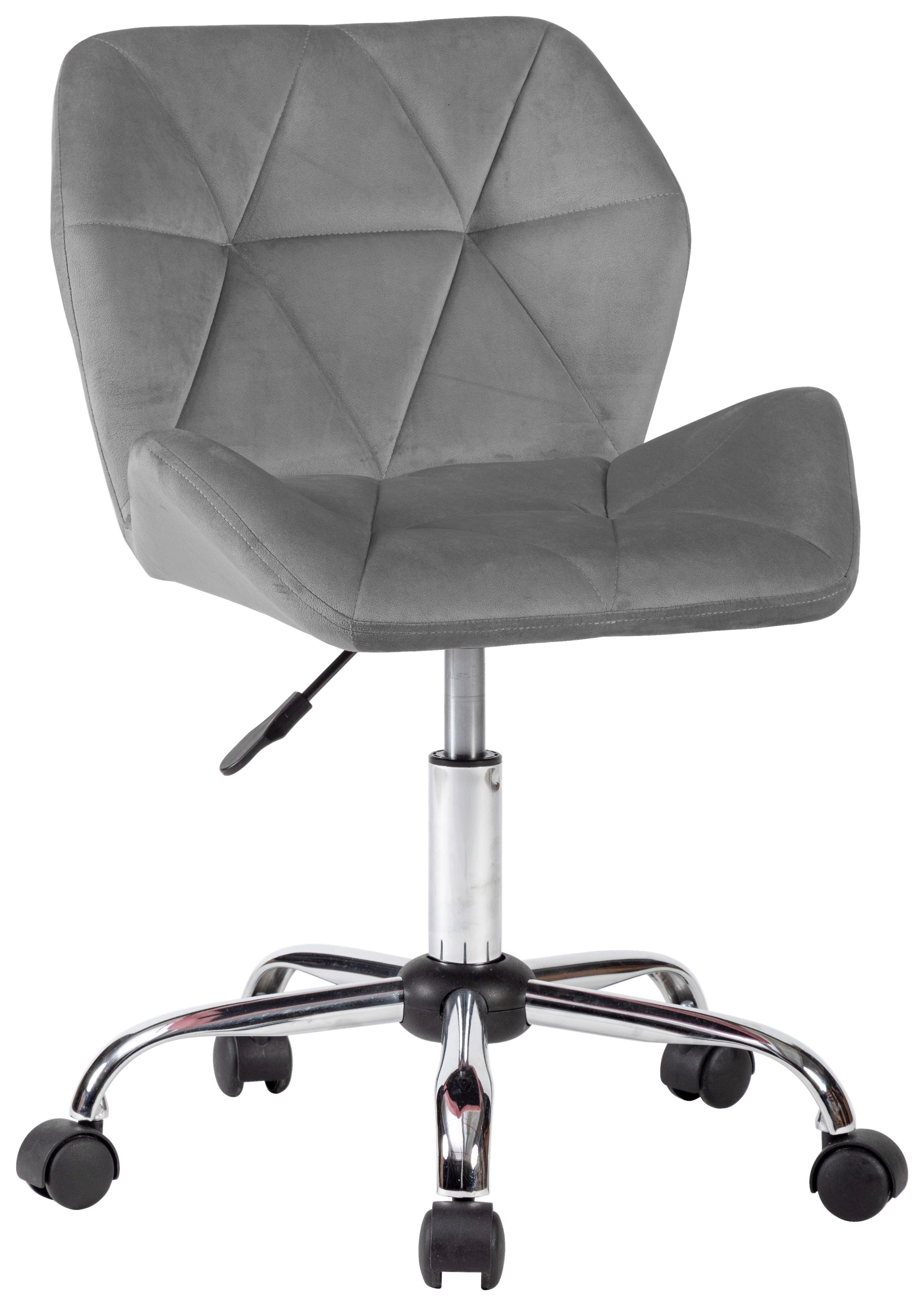 Uredska Stolica Aria - siva/boje kroma, Moderno, metal/tekstil (49/74-84/53cm) - Modern Living