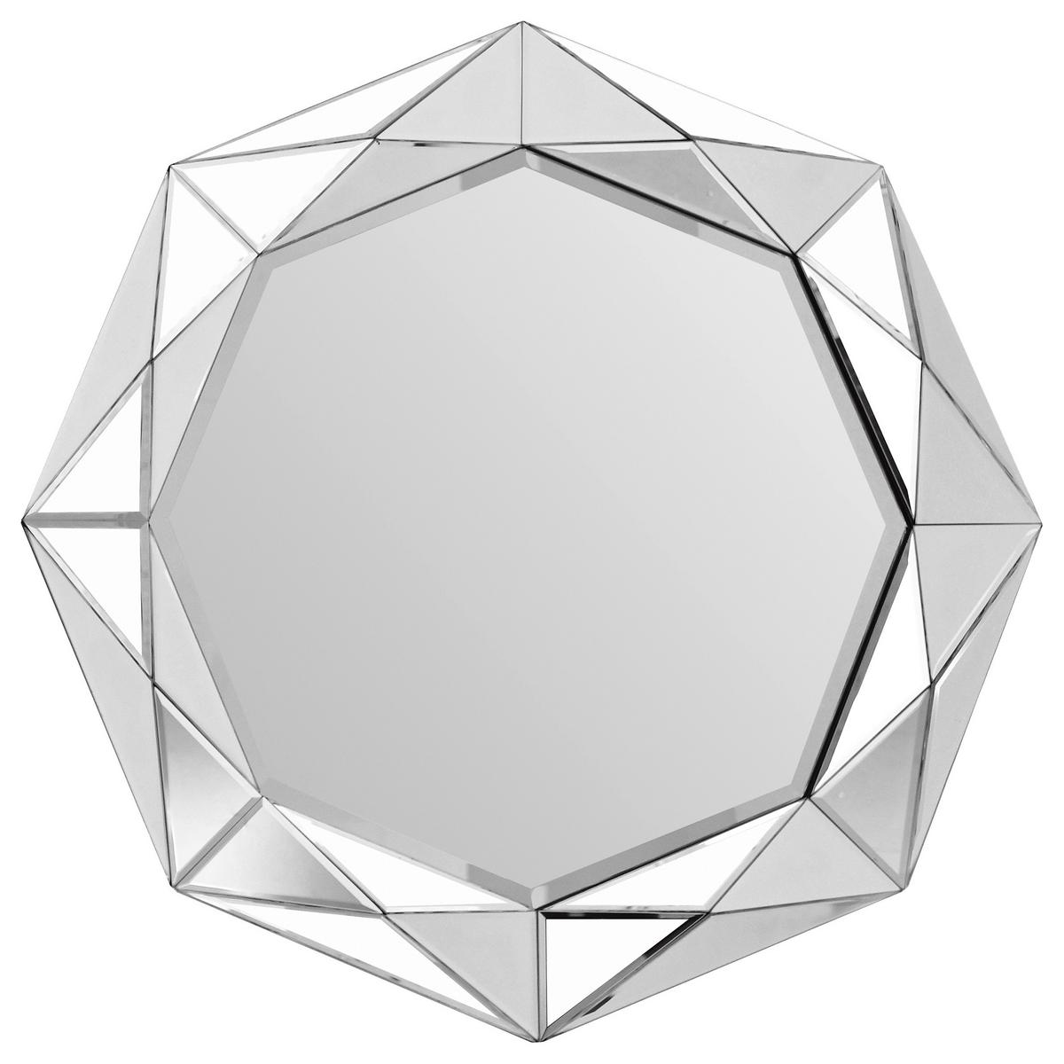 WANDSPIEGEL HERAKLES 1010 SILBER - Silberfarben, Basics, Glas/Holzwerkstoff (80/80/5cm) - Kayoom