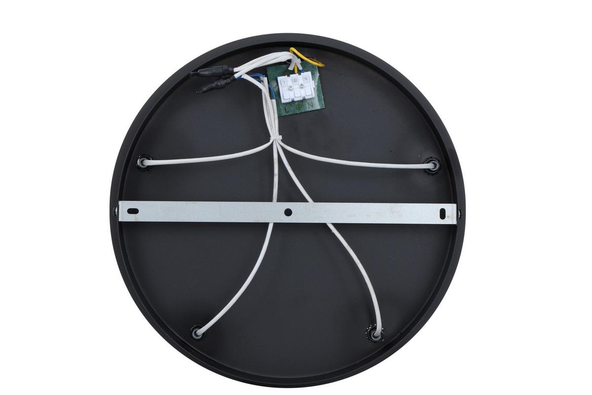 Deckenleuchte Whit Schwarz/Weiß max. 25 Watt - Schwarz/Weiß, MODERN, Glas/Metall (42/59.5cm)