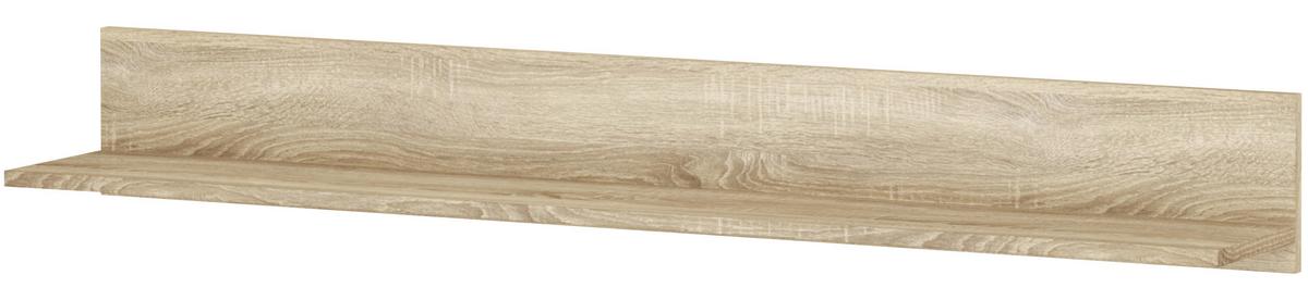 Etajeră de perete LORENZO - stejar Sonoma, material pe bază de lemn (130,2/17/20,4cm) - Modern Living