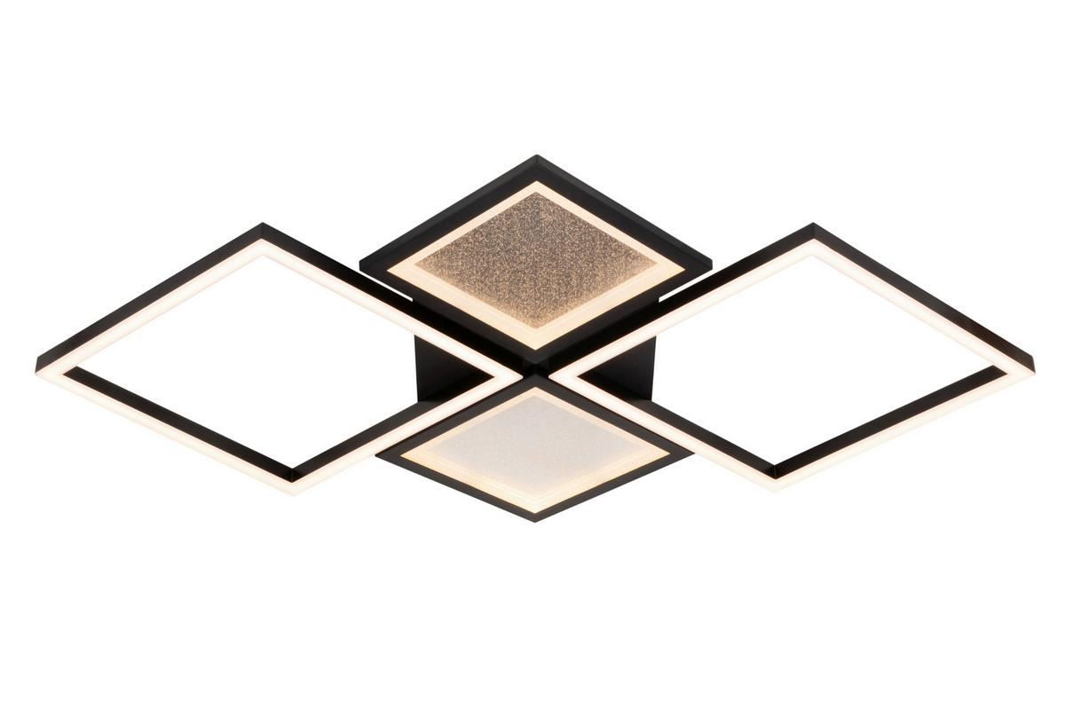 LAMPA SUFITOWA LED FREMONT - czarny/przezroczysty, Lifestyle, tworzywo sztuczne/metal (80/55/6cm) - Novel