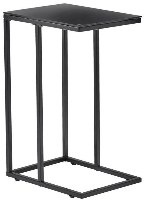 STOLIK BOCZNY JOKO - czarny, Design, metal/szkło (40/30/60cm) - Carryhome