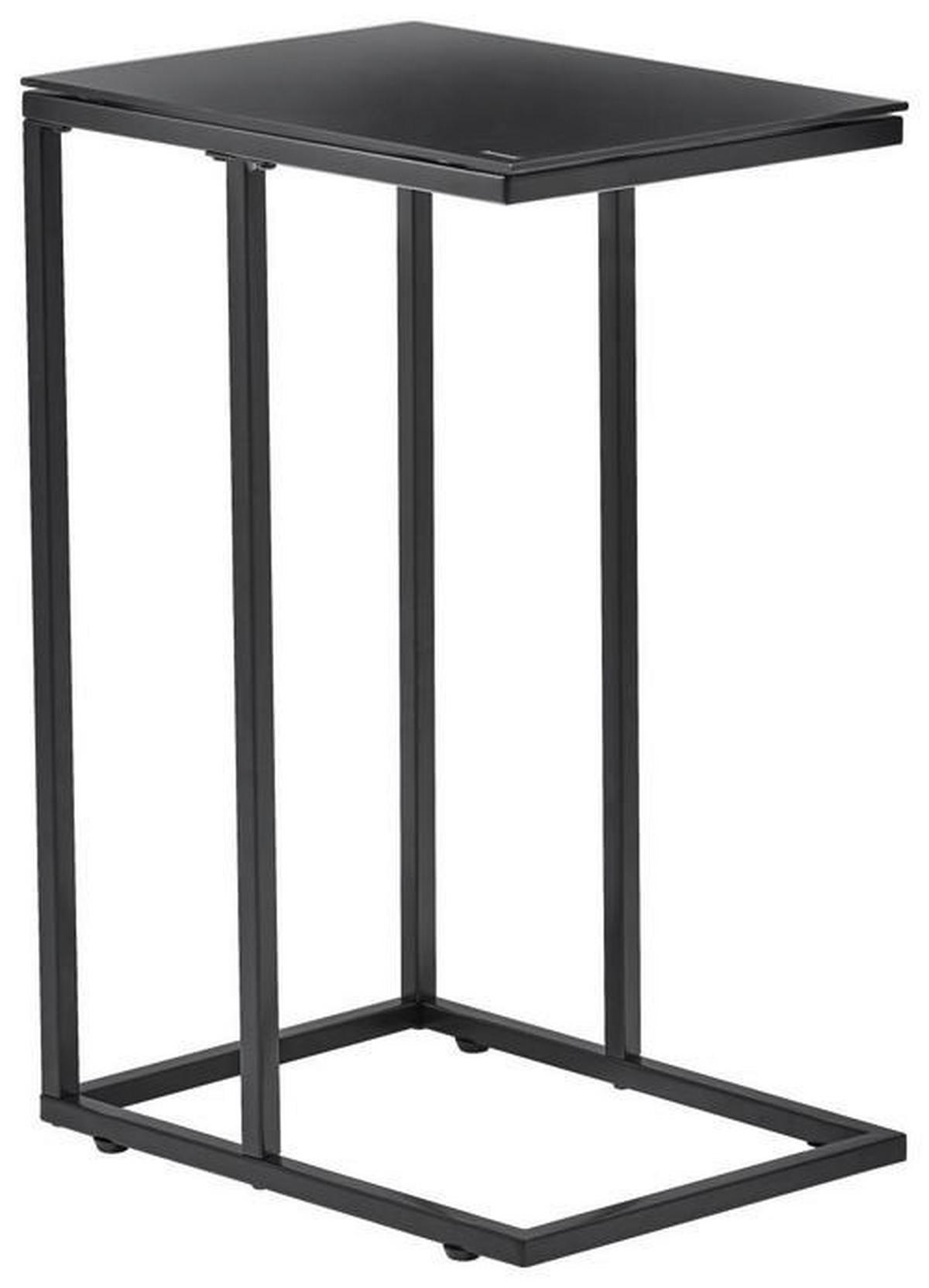 STOLIK BOCZNY JOKO - czarny, Design, metal/szkło (40/30/60cm) - Carryhome