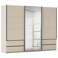 Schwebetürenschrank Elara Champagner - Champagner/Grau, Konventionell, Holzwerkstoff/Kunststoff (271/210/62cm) - Premium Living