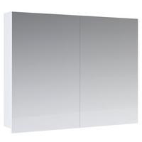 Omara Z Ogledalom Flandu, Bela - bela, Moderno, leseni material (60/59,4/12cm) - MID.YOU