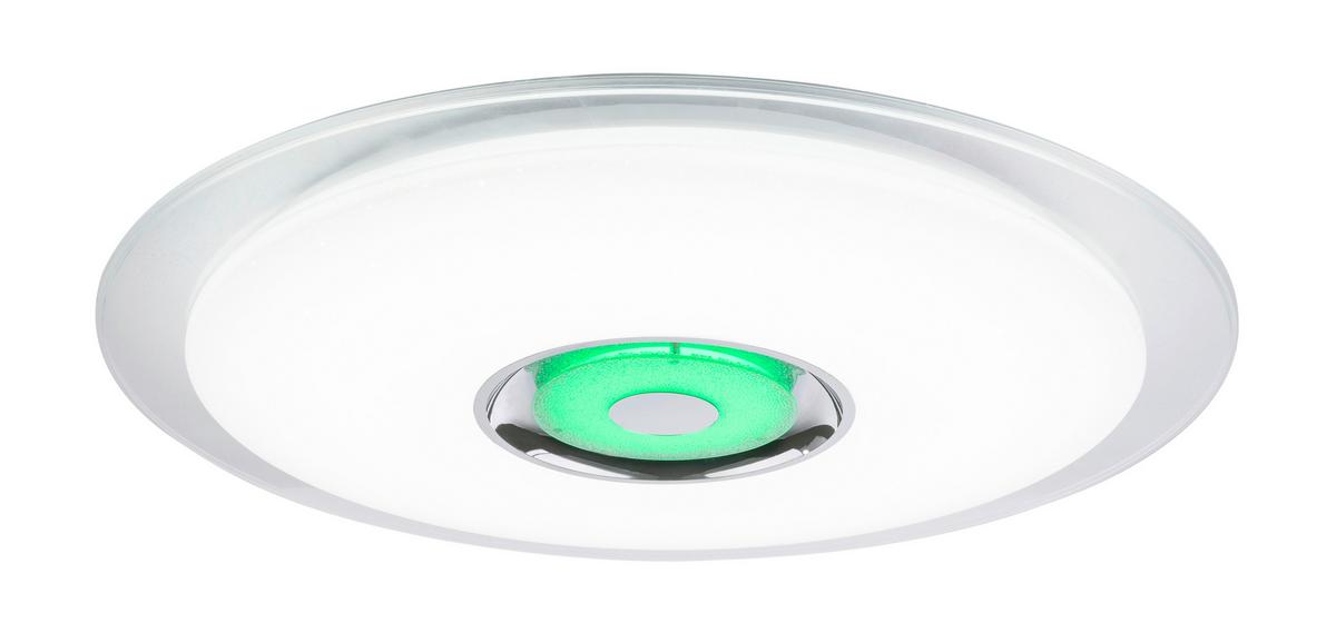 Stropna Led-svetilka Tune, S Sijalko - barve kroma/bela, Basics, kovina/umetna masa (60/6,1cm) - Globo