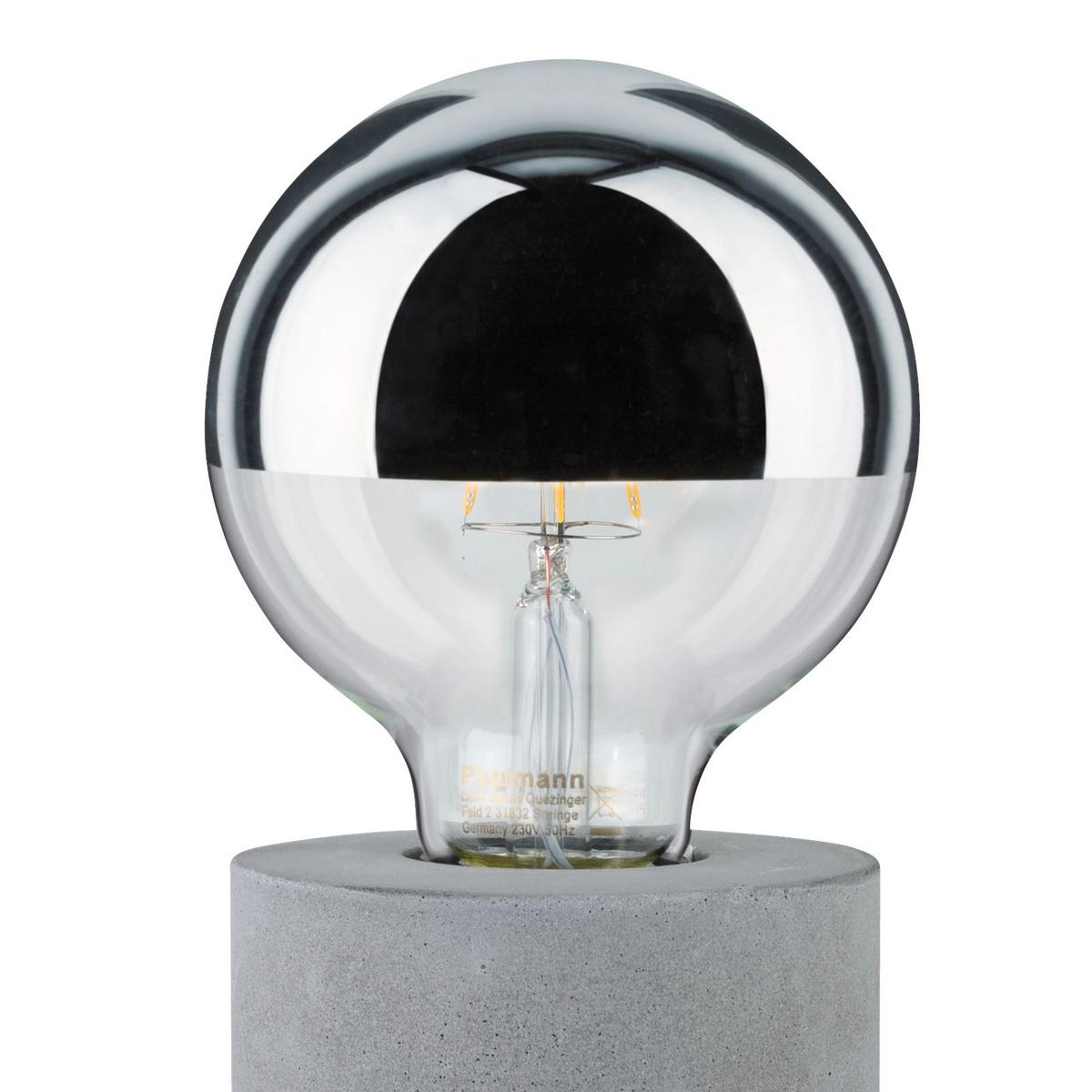 Tischleuchte Mik in Grau max. 20 Watt - Grau, Design, Stein (22/13cm) - Paulmann