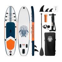 Stand-up Paddle Board Turtle 3 Aus Kunststoff - Blau/Weiss, Konventionell, Kunststoff (290/75/15cm)