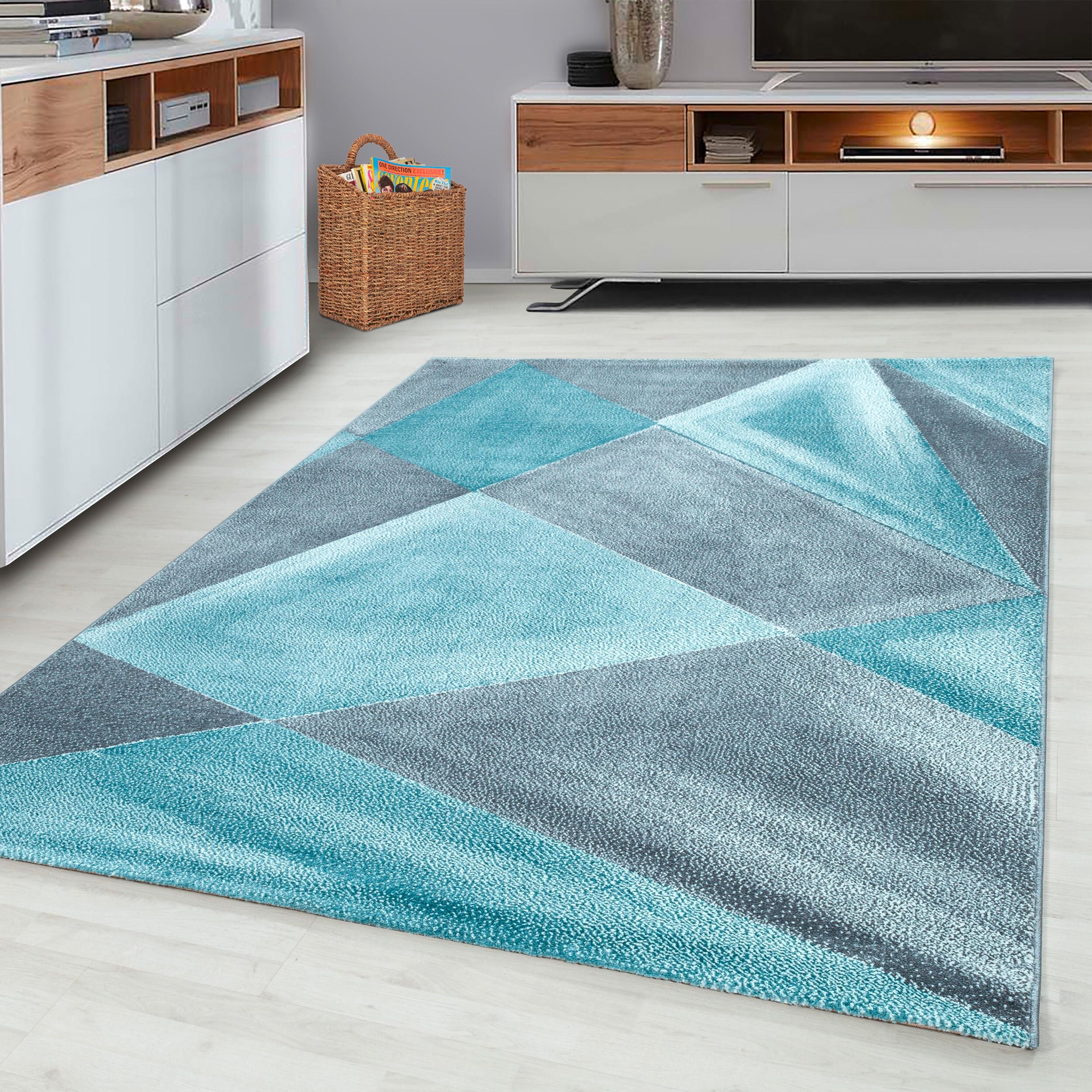 Läufer Beta Blau ca. 80x250cm - Blau, Basics, Textil (80/250cm) - Novel