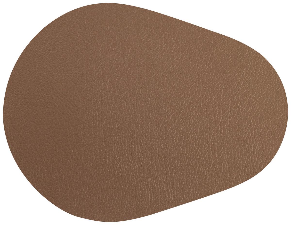 Alátét Jette - barna, bőr (10/13cm) - Premium Living
