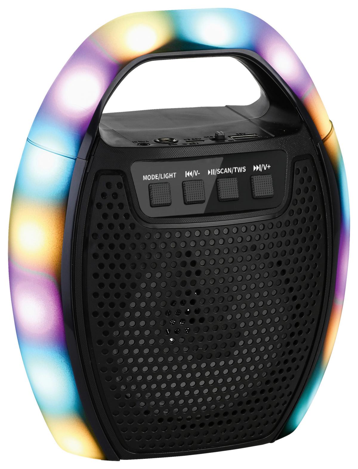 Rádió Levin - fekete/többszínű, Modern, műanyag (16,5/9,5/21cm) - Premium Living