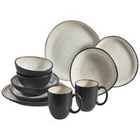 SERWIS OBIADOWO-ŚNIADANIOWY SØREN IVORY - kremowy, Trend, ceramika - Novel