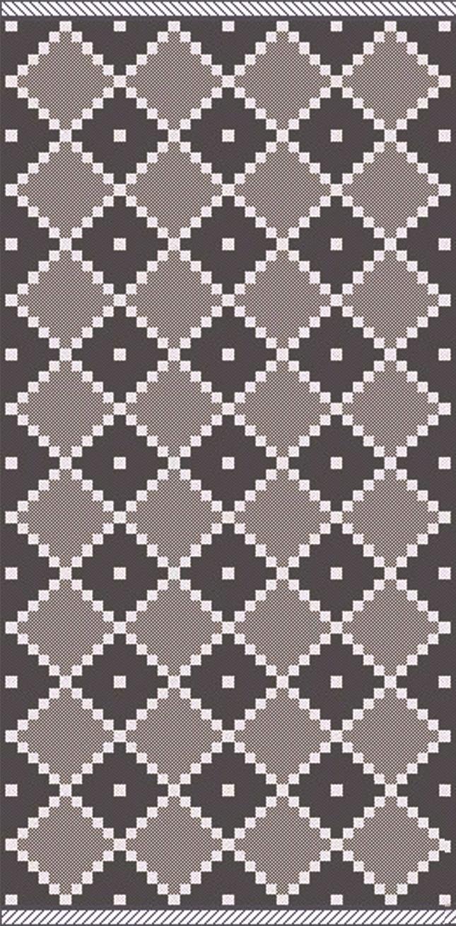 Flachwebeteppich Phoenix 1 in Grau ca. 80x150cm - Anthrazit/Grau, MODERN, Textil (80/150cm) - Modern Living