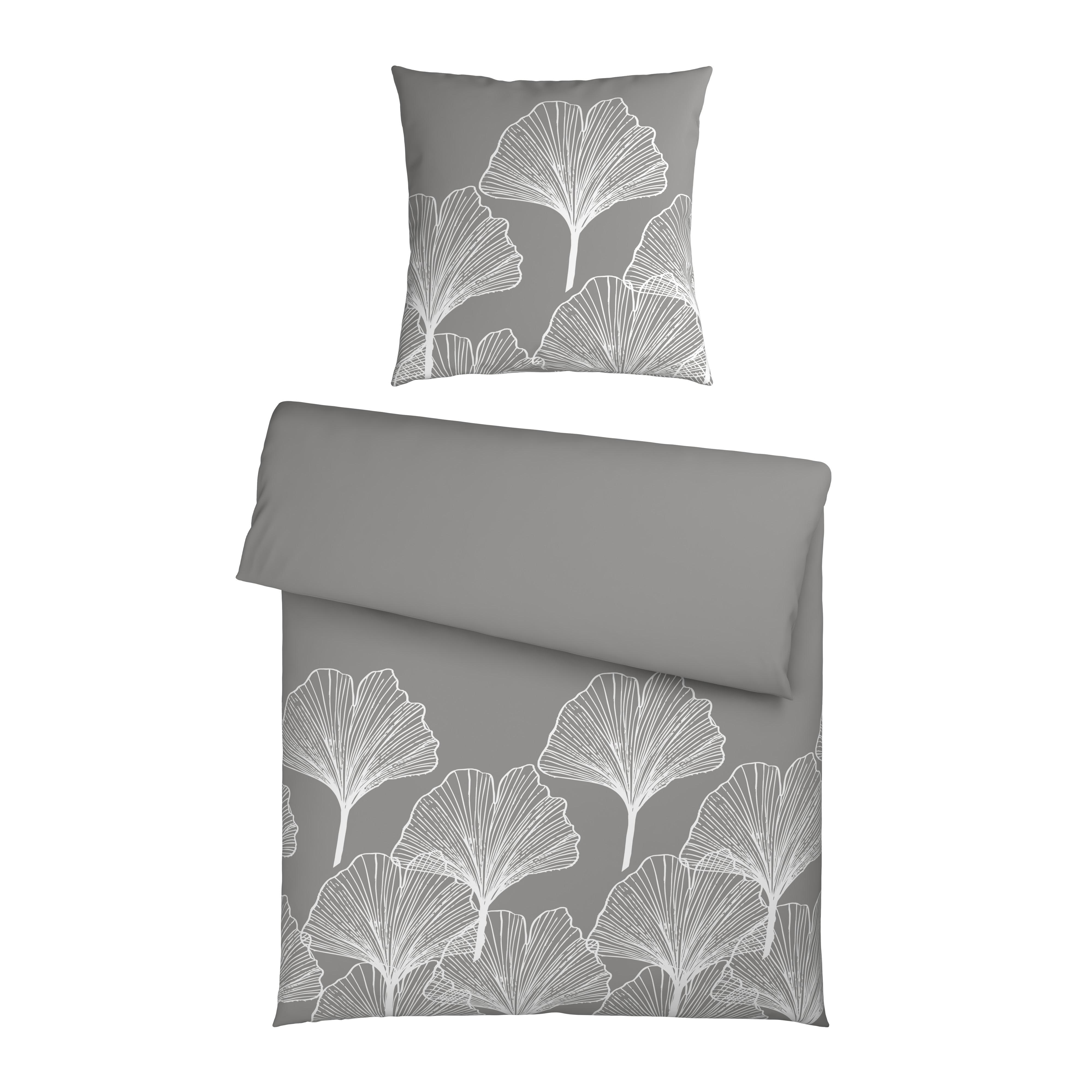 Bettwäsche Noa Grau/Weiß ca. 135x200cm - Weiß/Grau, Textil (135/200cm) - Mömax