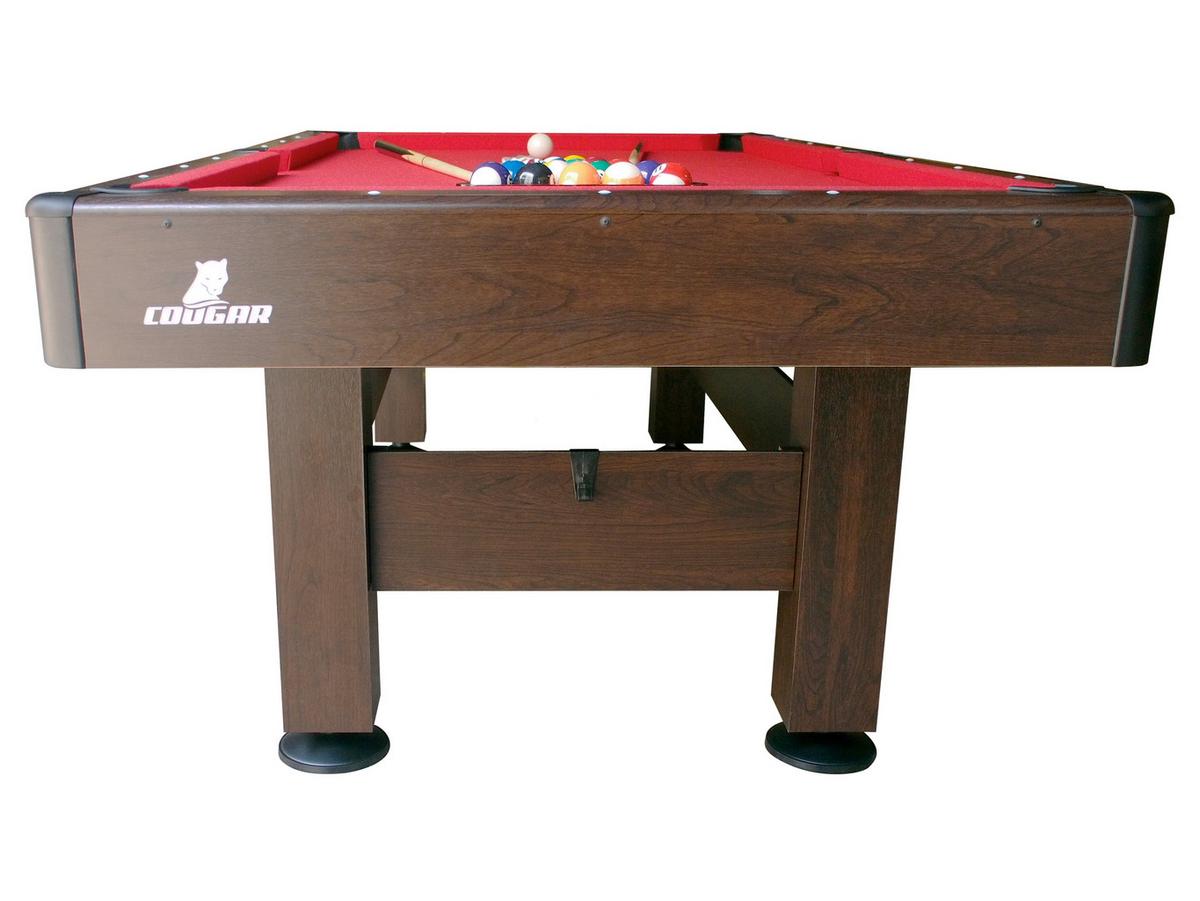 Billardtisch Saphir in Braun/Rot - Rot/Braun, Basics, Holz/Kunststoff (125/79/225cm) - Ambia Garden