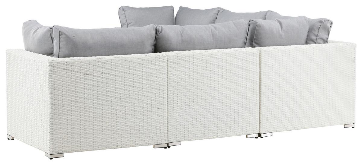 Loungegarnitur Amazon ca. 87x249 cm Hellgrau - Hellgrau, KONVENTIONELL, Kunststoff (87/249cm) - Gardenson