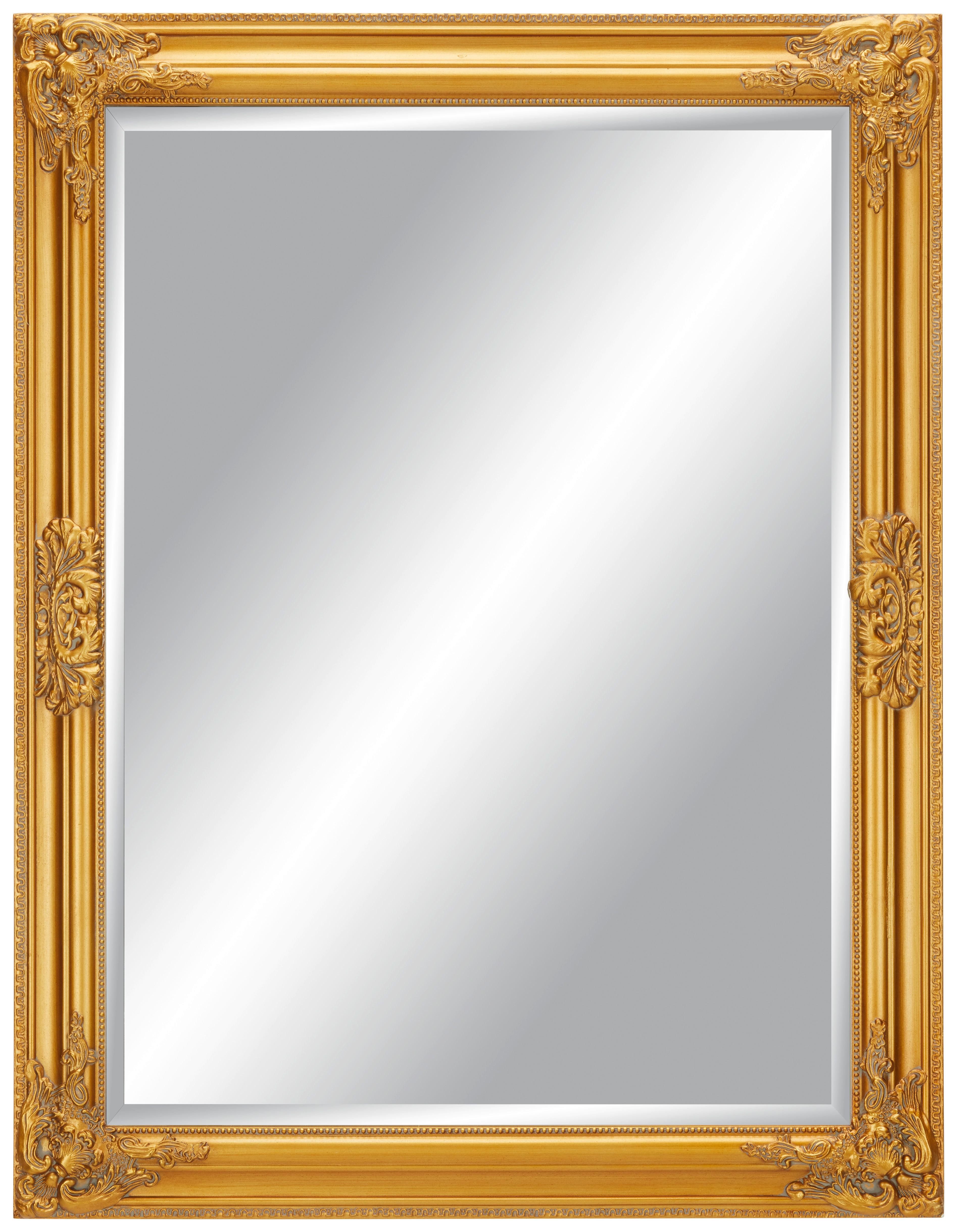 Ogledalo Zidno Barock - zlatne boje, Romantik / Landhaus, staklo/drvo (70/90/3cm) - Modern Living