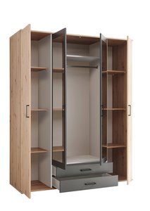 Kleiderschrank Eichefarben 'Chicago' online kaufen ➤ mömax Kleiderschrank Eichefarben 'Chicago' online kaufen ➤ mömax