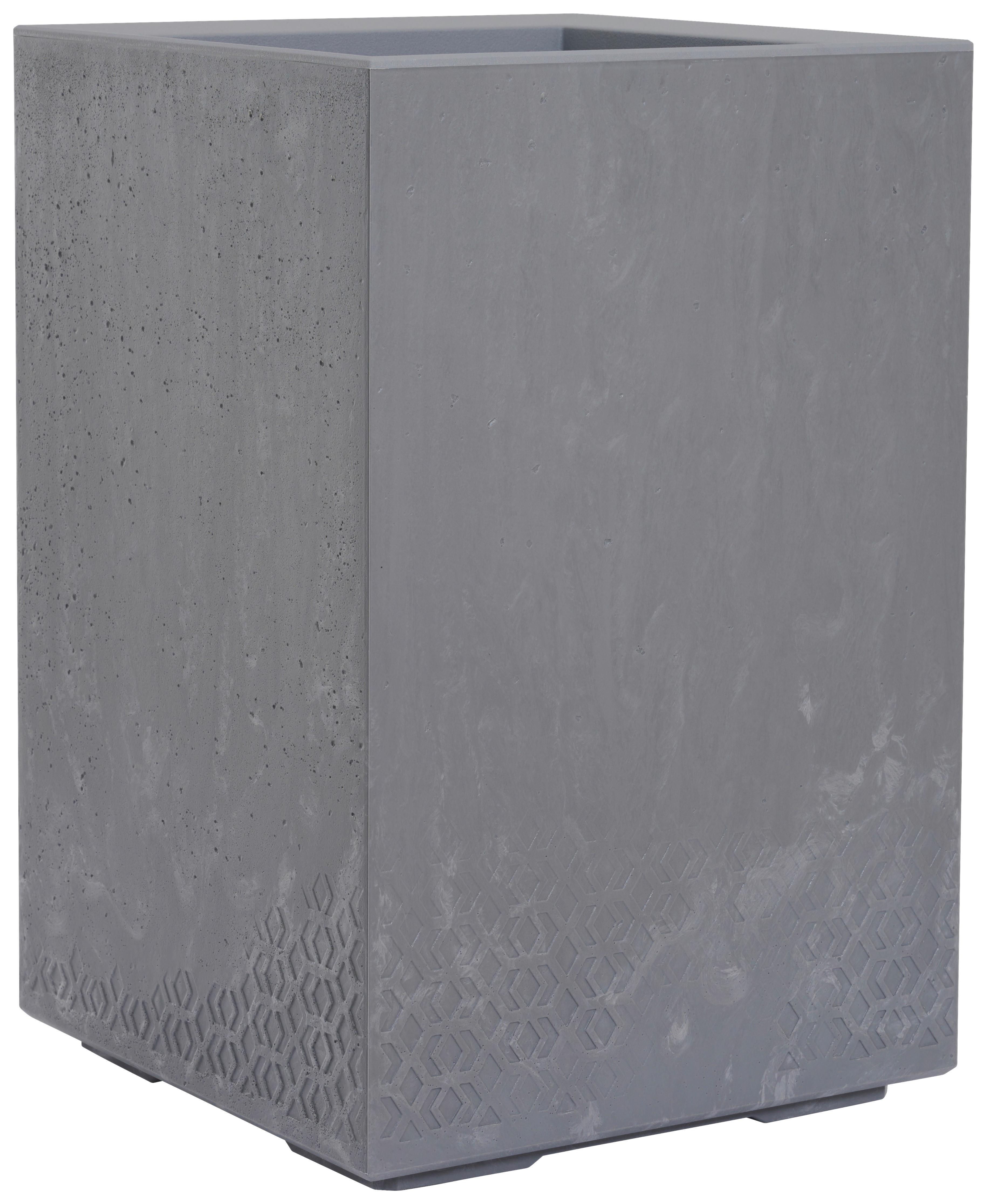 Blumenkasten Grau Betonoptik - Grau, Basics, Kunststoff (40/60/40cm) - Siena Garden