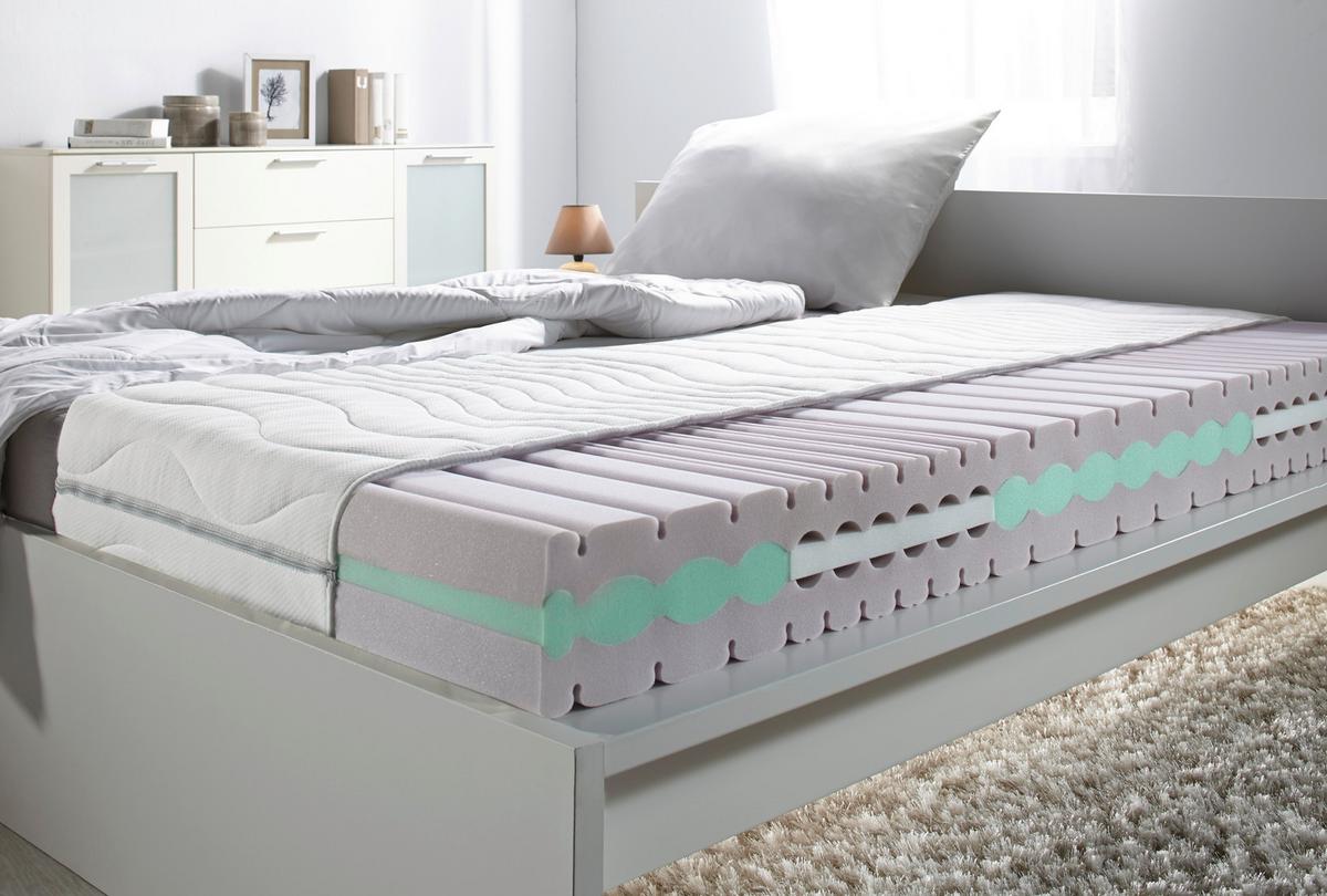 Komfortschaummatratze Premium Sinus H2 ca. 140x200cm - Weiss (140/200cm) - Nadana