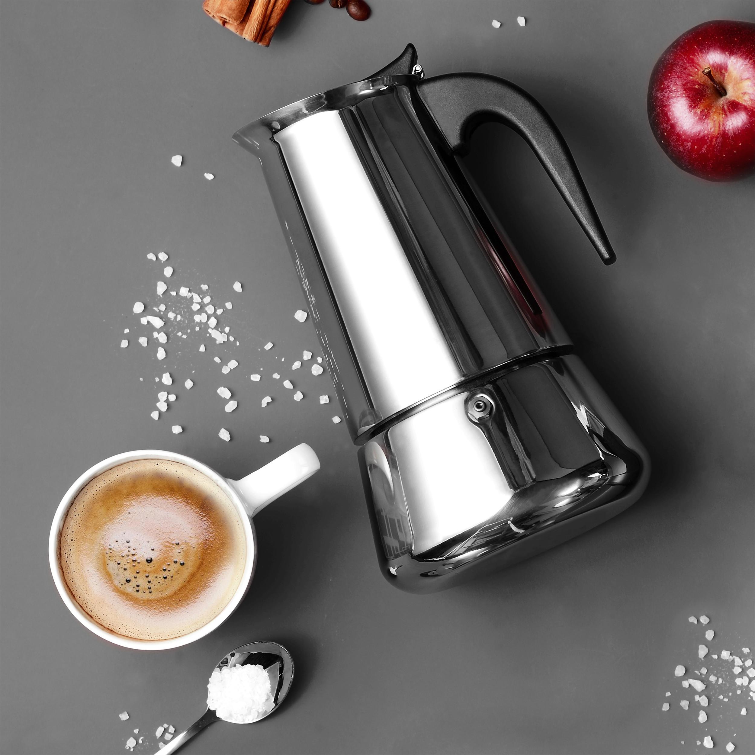 Espressokocher Barista ca. 450ml - Edelstahlfarben, MODERN, Kunststoff/Metall (12,7/21,5cm)