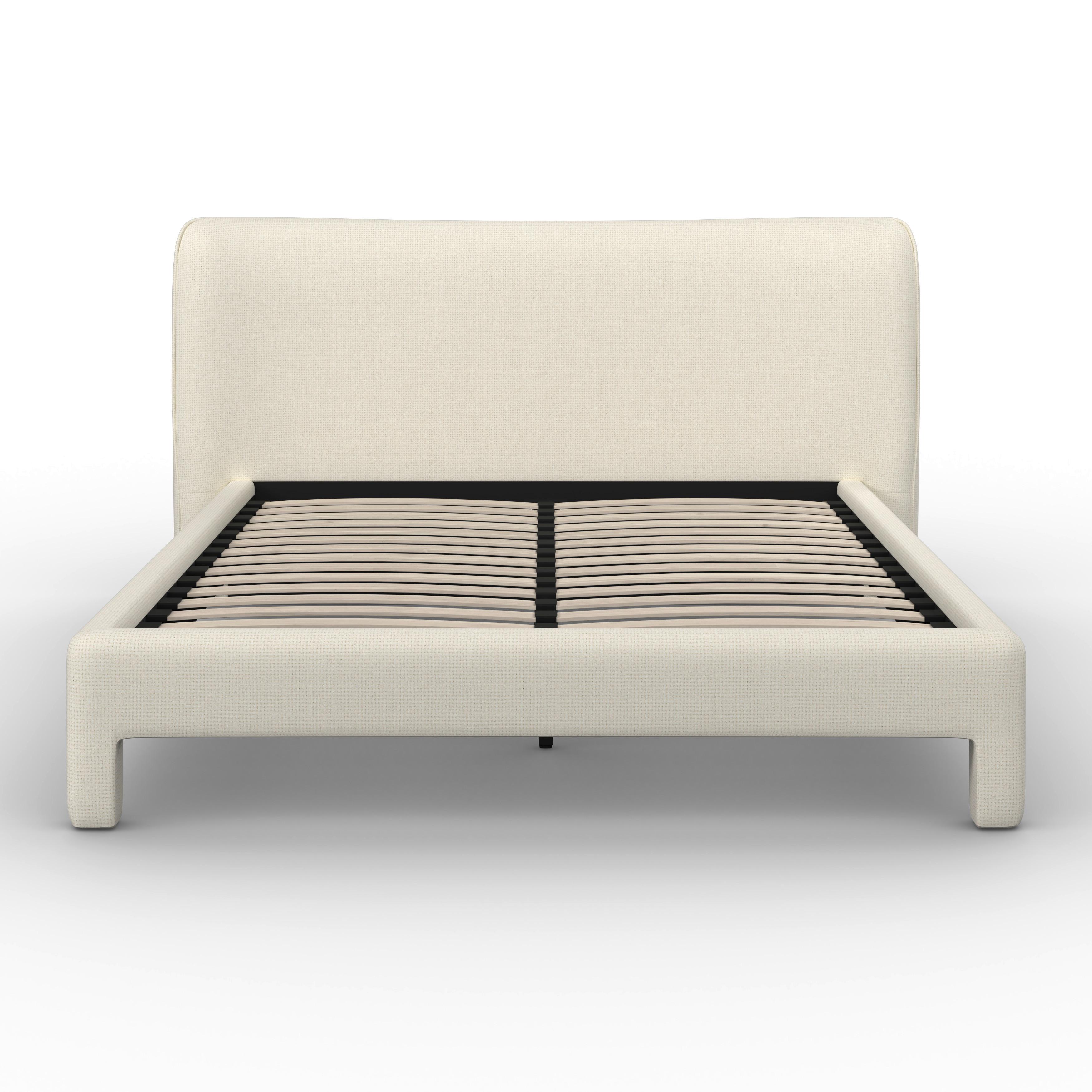 STOPPAD SÄNG VALION - Elfenbein/ekfärgad, Modern, metall/trä (160/200cm) - Bessagi Home