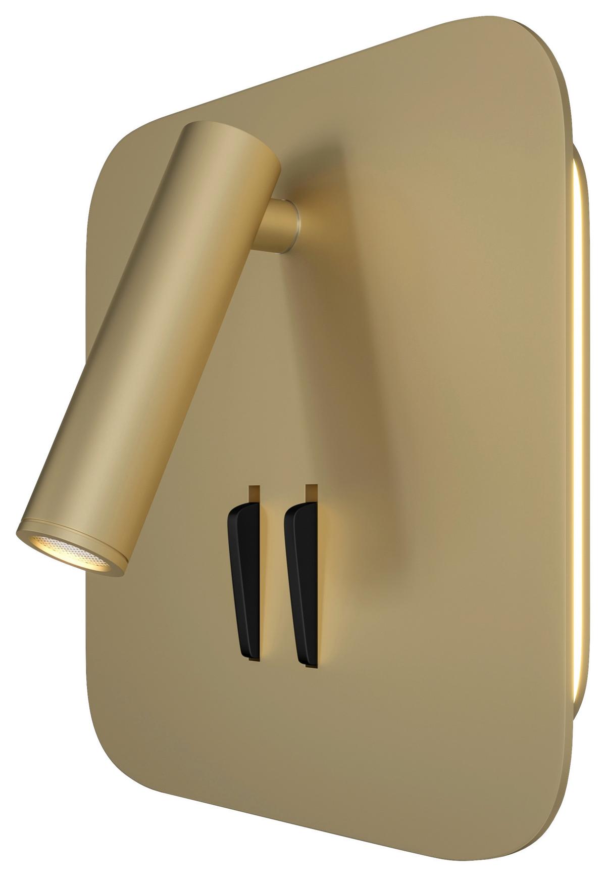 Wandleuchte IOS Goldfarben max. 9 Watt - Goldfarben, Basics, Kunststoff/Metall (6,5/13/13cm) - MAYTONI