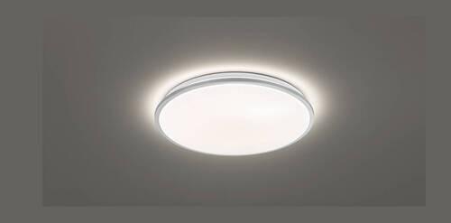 LAMPA SUFITOWA LED 20812 - kolor srebrny/biały, Design, szkło (40cm) - Fischer & Honsel