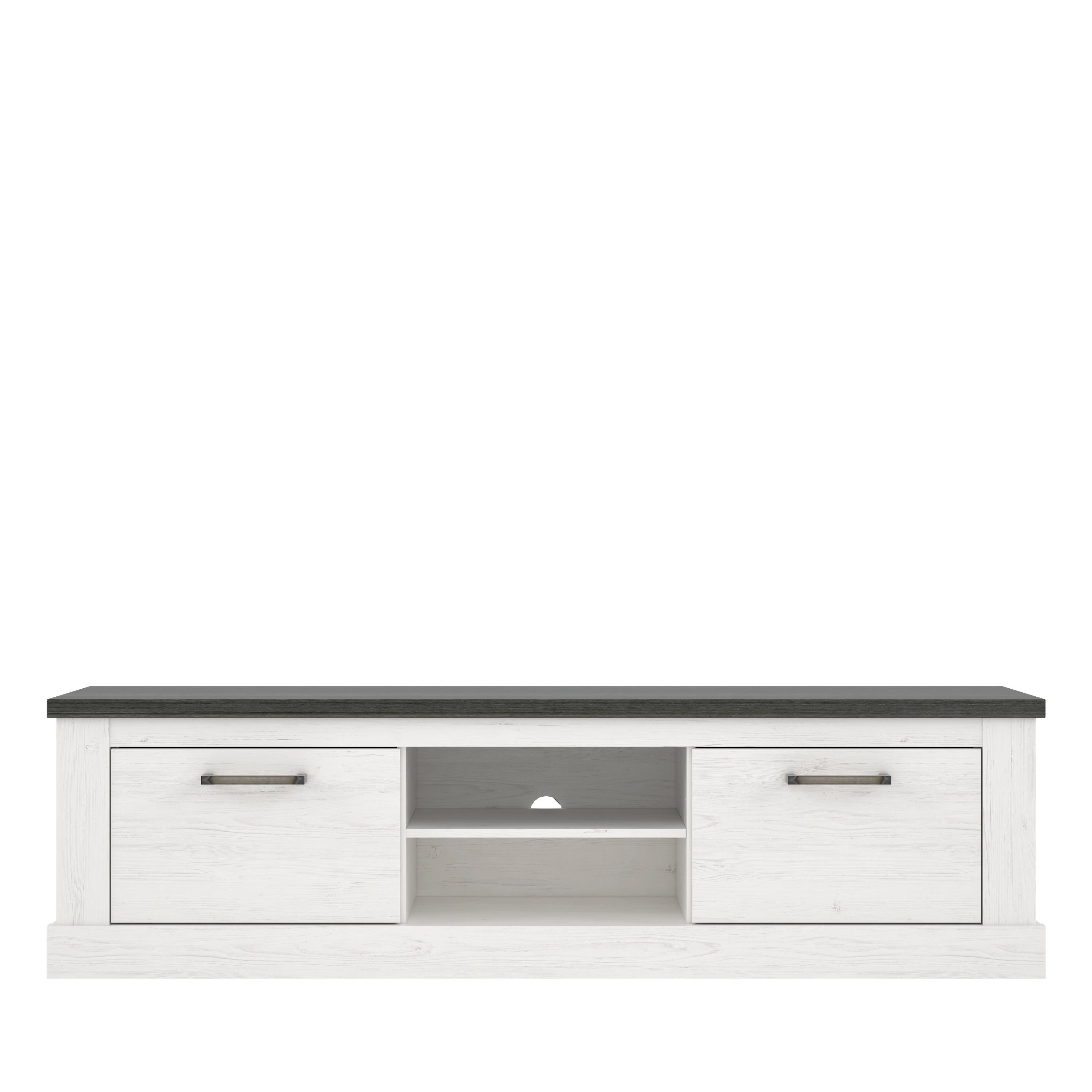 Comodă TV Montreal - alb/culoare coconar, Konventionell, metal/material pe bază de lemn (170,4/48,2/41,4cm) - Premium Living
