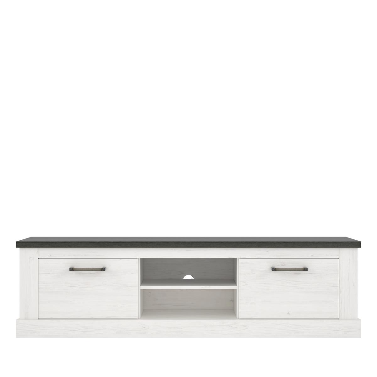 Comodă TV Montreal - alb/culoare coconar, Konventionell, metal/material pe bază de lemn (170,4/48,2/41,4cm) - Premium Living