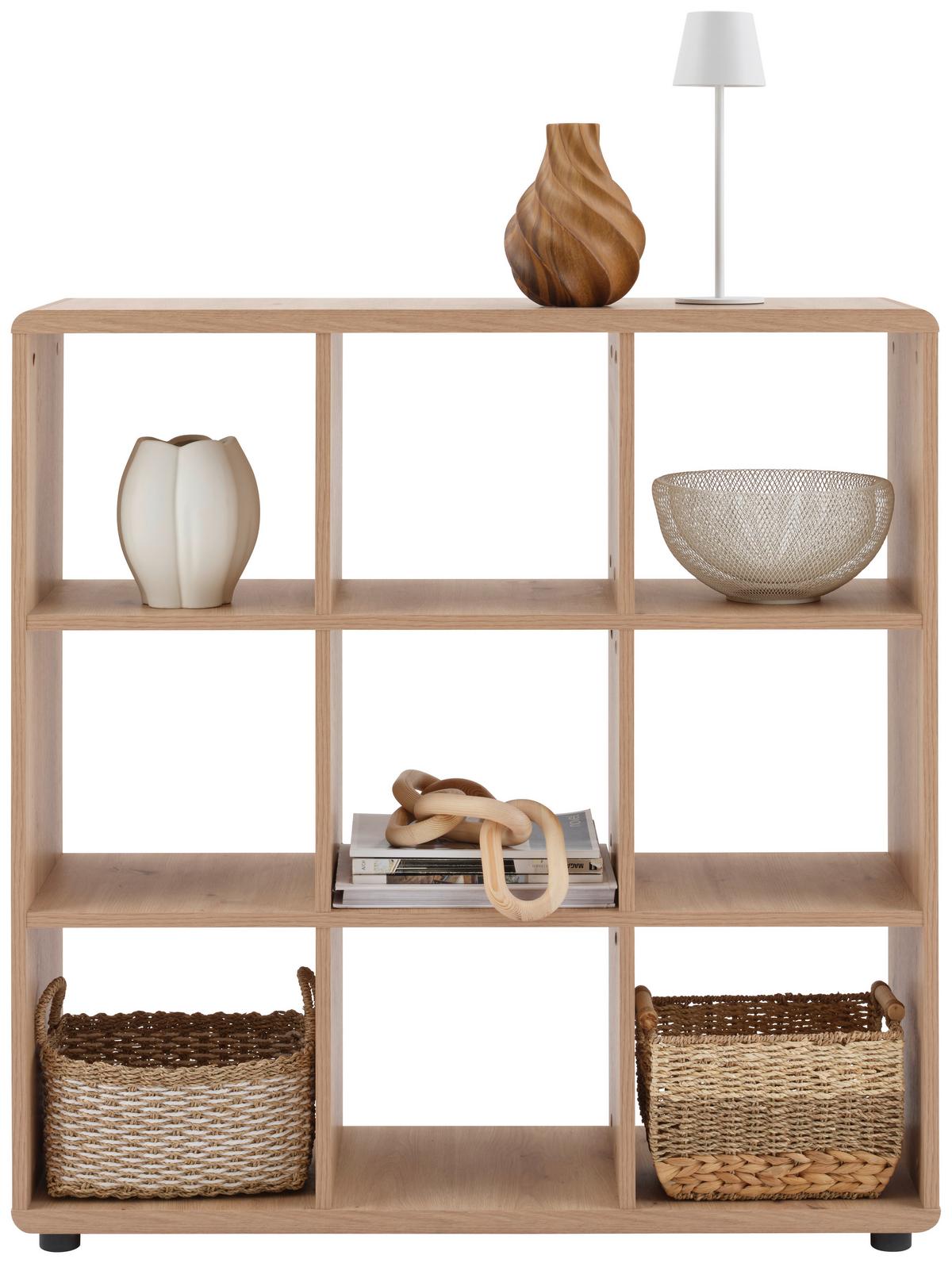 Etajeră FONTANA PLUS - culoare lemn stejar, Modern, material pe bază de lemn (108,8/110,2/35cm) - Modern Living