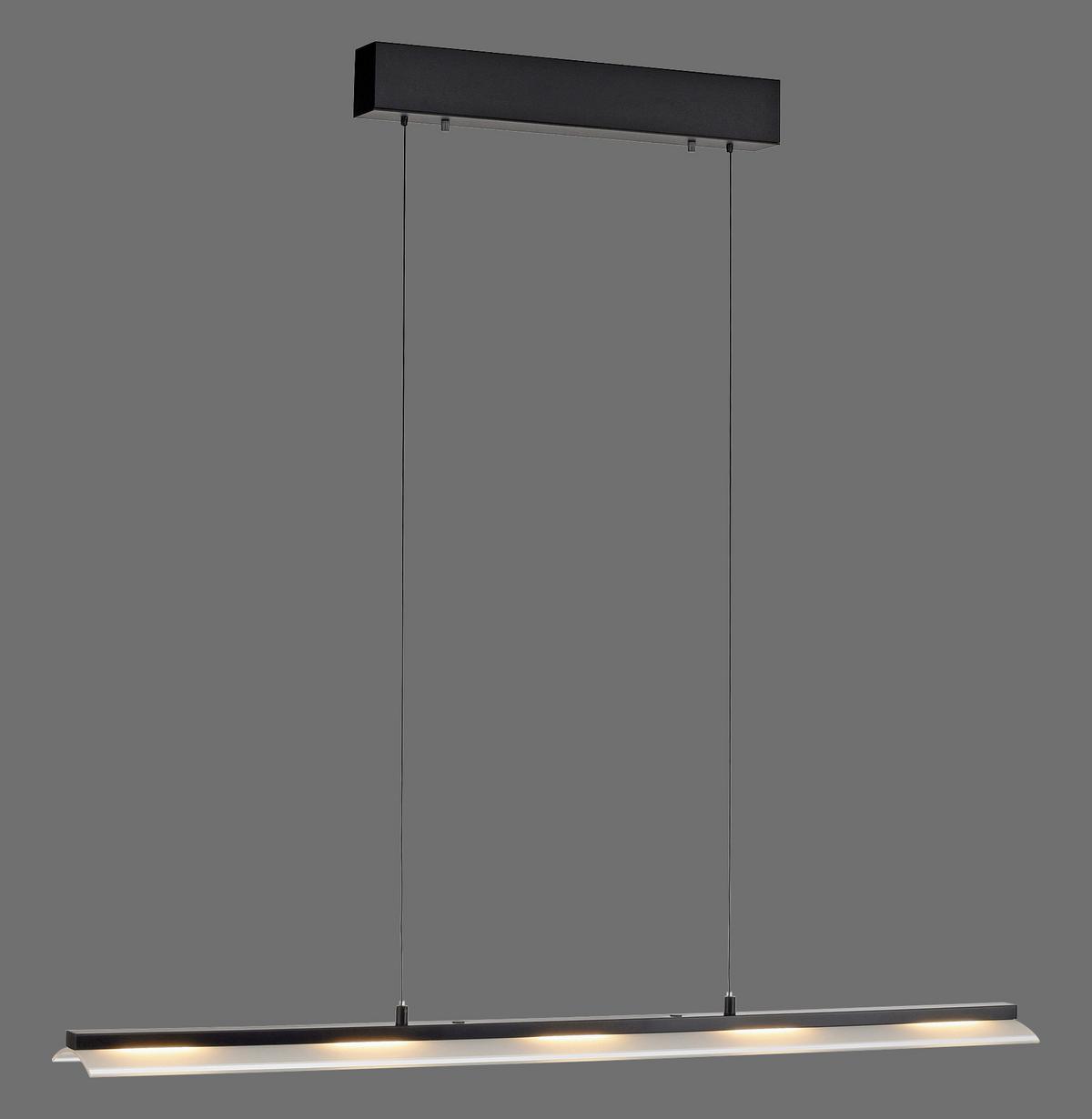 LAMPA WISZĄCA LED L12288-18 NELE - czarny, Design, tworzywo sztuczne/metal (100/12/150cm)