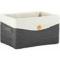 Coș pentru raft DENISE - gri, Romantik / Landhaus, plastic/textil (35/20/26cm) - Mömax