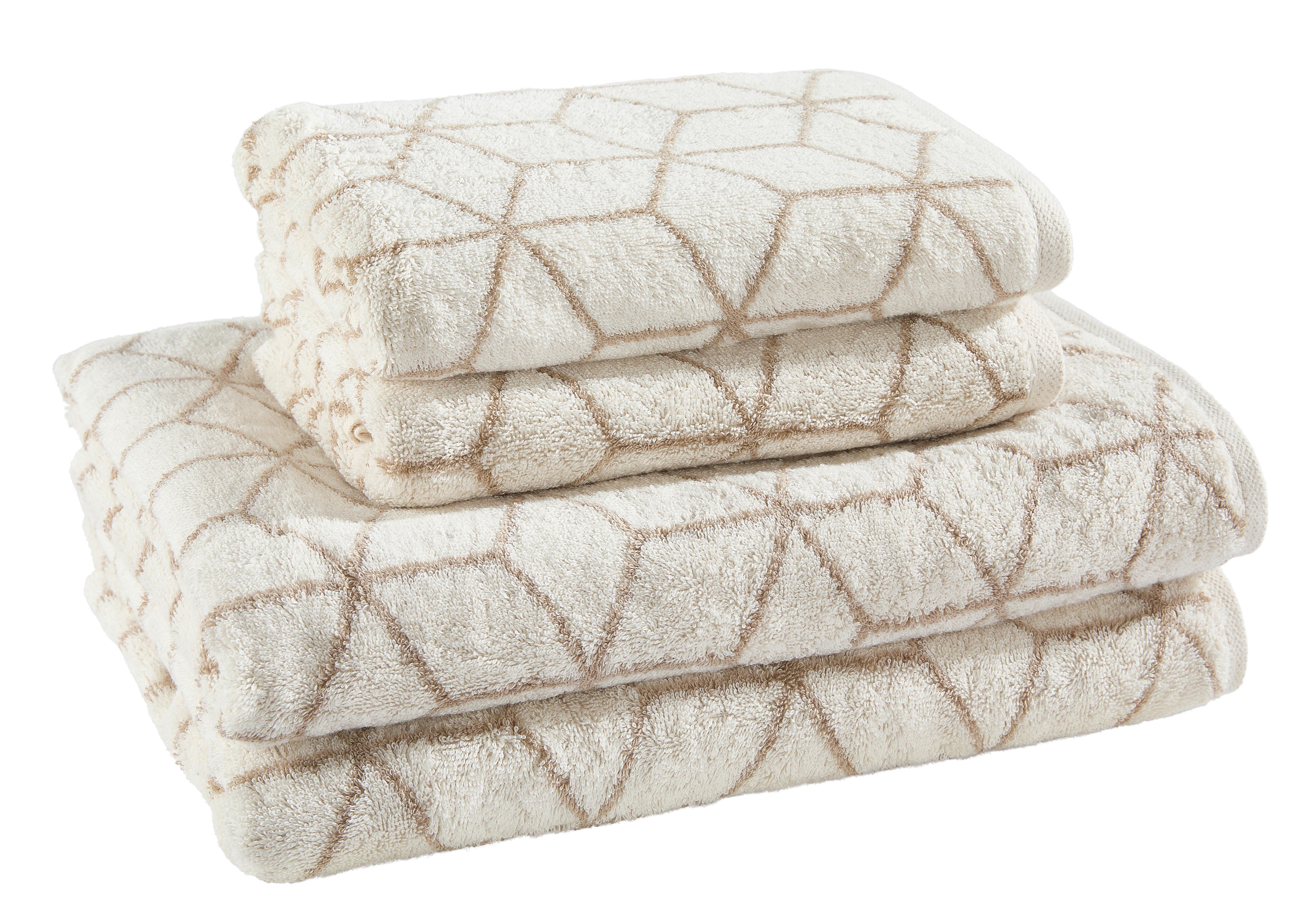 ZESTAW RĘCZNIKÓW FROTTE VILLEROY & BOCH 4 SZT - beżowy, Basics, tkanina - Villeroy & Boch