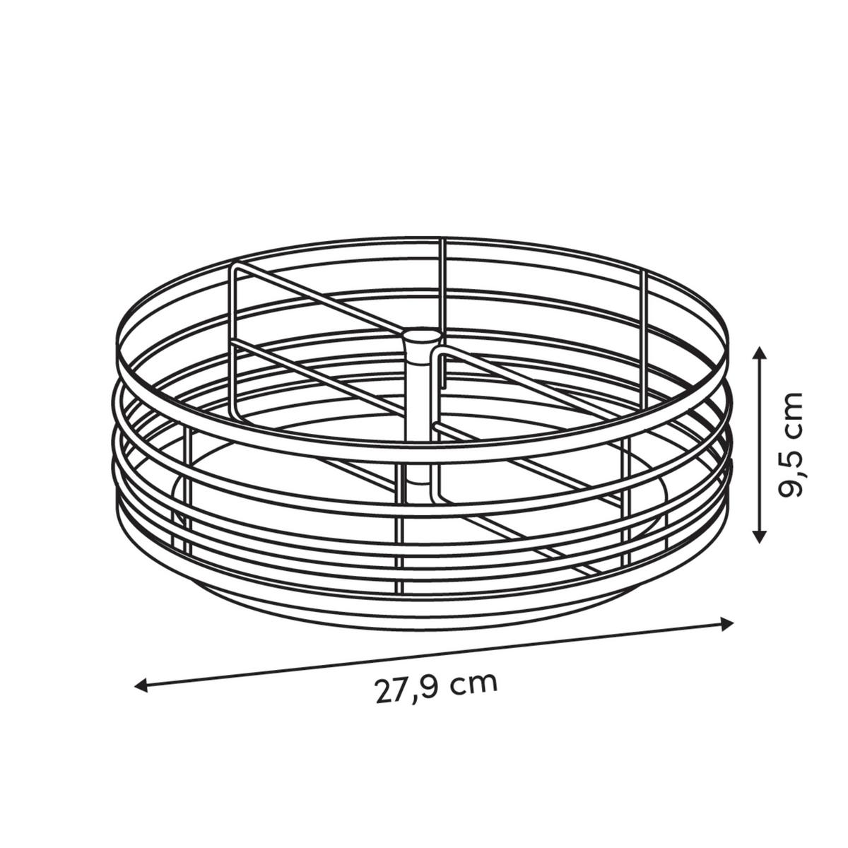 Platou rotativ Telma - bej, Basics, metal (27,9/9,5cm)