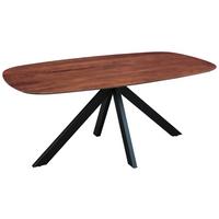 ESSTISCH DOKKUM - Schwarz/Braun, Design, Holz/Metall (180/100/76cm) - MID.YOU