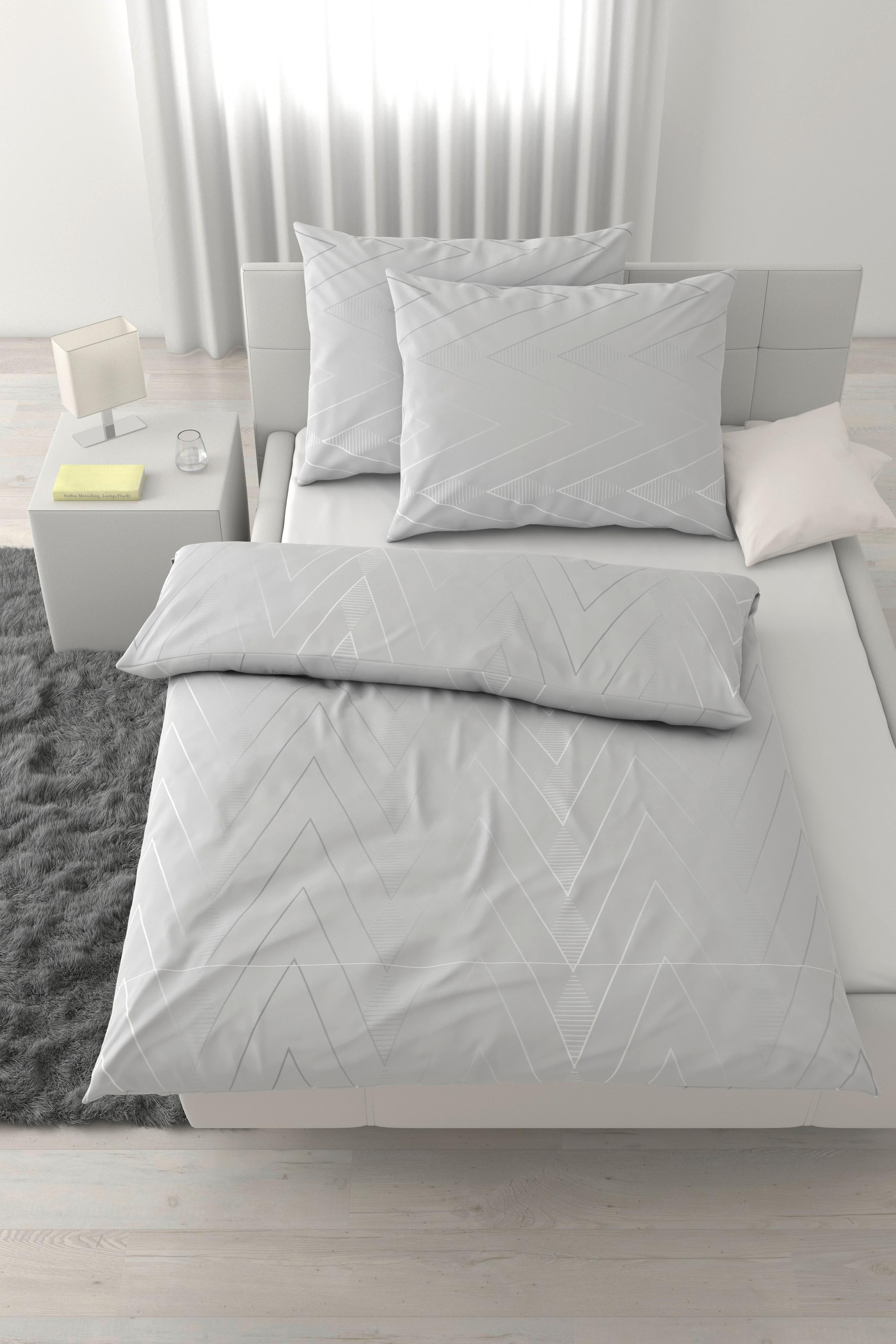 Bettwäsche Doha XXL Hellgrau ca. 200x220cm - Hellgrau, Textil (200/220cm) - Mömax