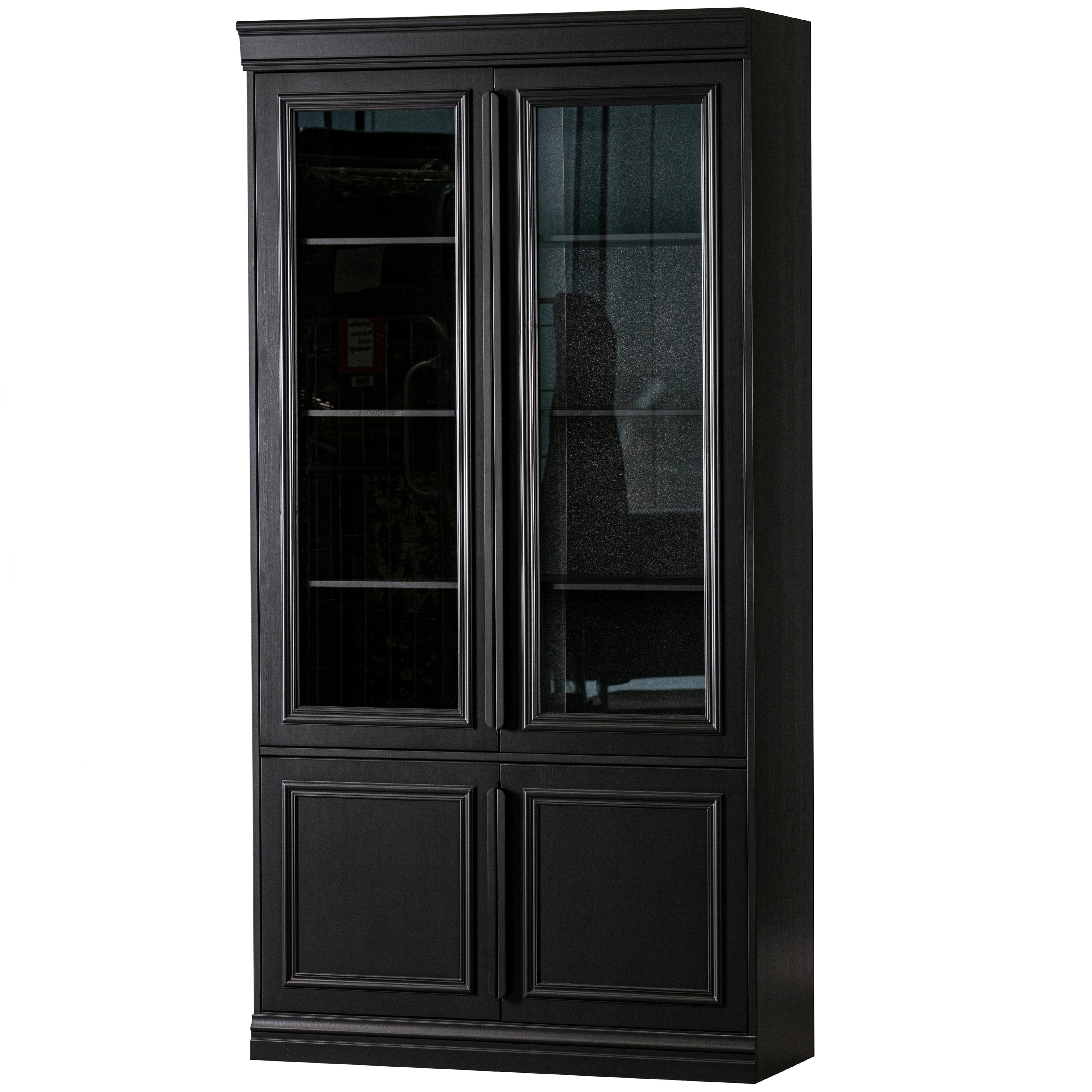 Vitrne Organize Schwarz - Schwarz, Design, Glas/Holz (110/215/44cm) - Livetastic