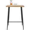BARBORD STUARD 2 - svart/naturfärgad, Modern, metall/trämaterial (80/108/80cm) - Mömax