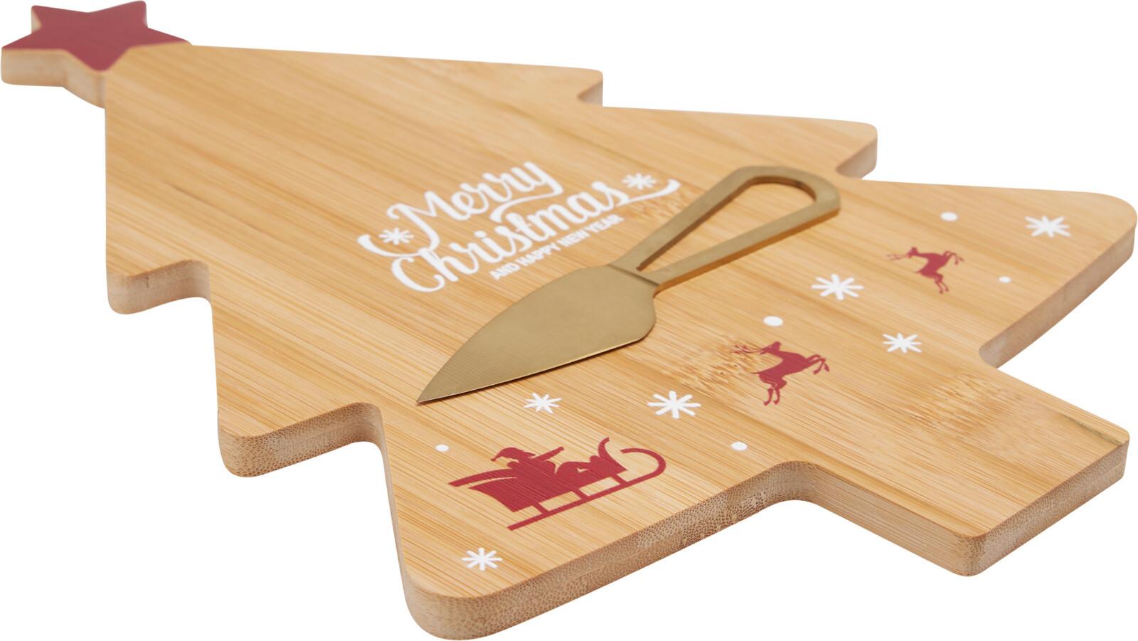 Set Tanjura Za Sir Snowy Tree - brončane boje/zelena, Basics, drvo/metal (22/31cm)
