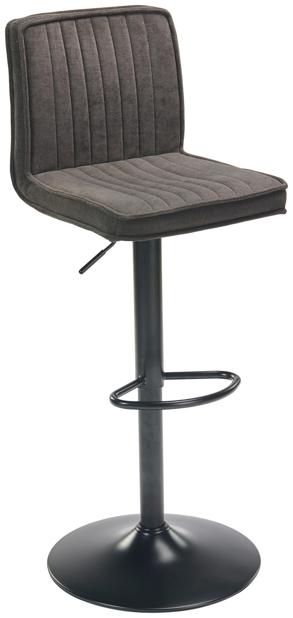 Barhocker Ben Schwarz - Schwarz, Modern, Holz/Textil (40/94-114/52cm) - Mömax