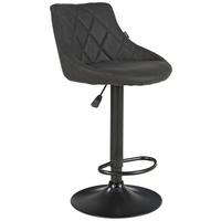 STOŁEK BAROWY ARNE - czarny, Design, metal/tkanina (47,50/82-103/52cm) - Carryhome