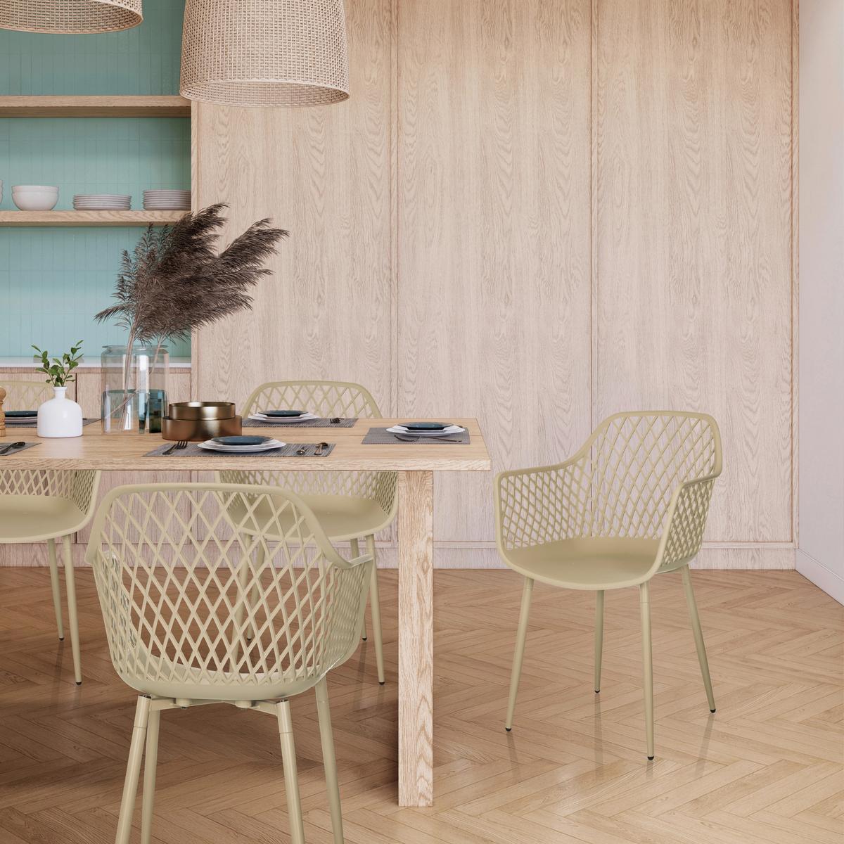 Vrtni Stol Begio L, Bež - bež, Moderno, kovina/umetna masa (56/81/50cm) - MID.YOU