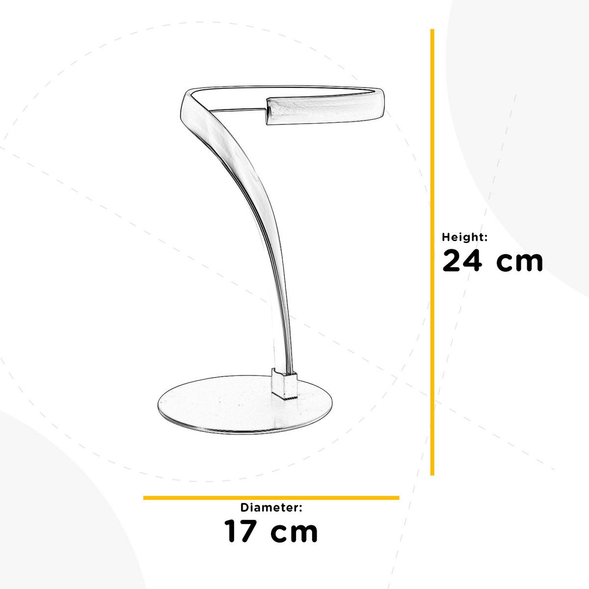 LED-Tischlechte Infinity Silberfarben max. 12 Watt - Silberfarben, Design, Metall (17/24cm)
